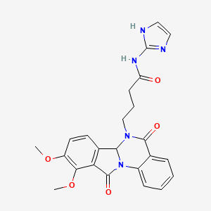 4-(9,10-dimethoxy-5,11-dioxo-6a,11-dihydroisoindolo[2,1-a]quinazolin-6(5H)-yl)-N-(1H-imidazol-2-yl)butanamide