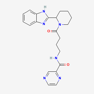 N-{4-[2-(1H-benzimidazol-2-yl)piperidin-1-yl]-4-oxobutyl}pyrazine-2-carboxamide