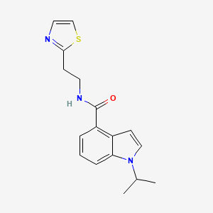 molecular formula C17H19N3OS B10998578 1-(propan-2-yl)-N-[2-(1,3-thiazol-2-yl)ethyl]-1H-indole-4-carboxamide 