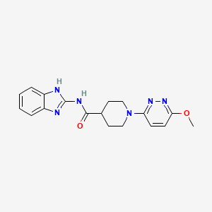 molecular formula C18H20N6O2 B10998585 N-(1H-benzimidazol-2-yl)-1-(6-methoxypyridazin-3-yl)piperidine-4-carboxamide 