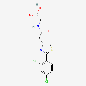 molecular formula C13H10Cl2N2O3S B10998596 N-{[2-(2,4-dichlorophenyl)-1,3-thiazol-4-yl]acetyl}glycine 