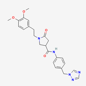 1-[2-(3,4-dimethoxyphenyl)ethyl]-5-oxo-N-[4-(1H-1,2,4-triazol-1-ylmethyl)phenyl]pyrrolidine-3-carboxamide