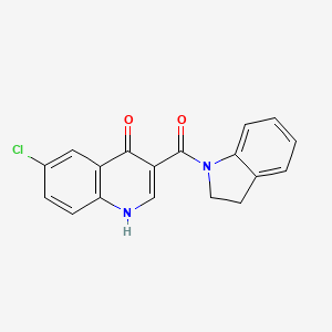 (6-chloro-4-hydroxyquinolin-3-yl)(2,3-dihydro-1H-indol-1-yl)methanone