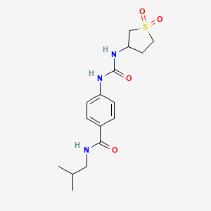 4-{[(1,1-dioxidotetrahydrothiophen-3-yl)carbamoyl]amino}-N-(2-methylpropyl)benzamide