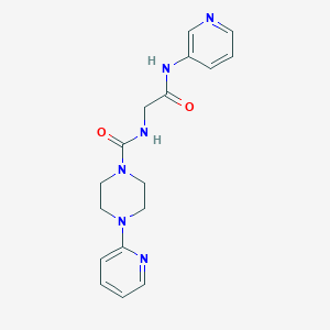 molecular formula C17H20N6O2 B10998634 N-(2-oxo-2-(pyridin-3-ylamino)ethyl)-4-(pyridin-2-yl)piperazine-1-carboxamide 