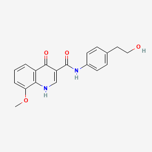 N-[4-(2-hydroxyethyl)phenyl]-8-methoxy-4-oxo-1,4-dihydroquinoline-3-carboxamide