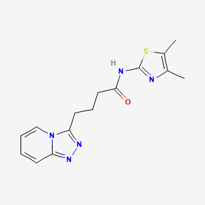 molecular formula C15H17N5OS B10998648 N-(4,5-dimethyl-1,3-thiazol-2-yl)-4-([1,2,4]triazolo[4,3-a]pyridin-3-yl)butanamide 