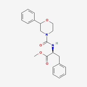 molecular formula C21H24N2O4 B10998653 methyl N-[(2-phenylmorpholin-4-yl)carbonyl]-L-phenylalaninate 