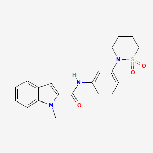 N-[3-(1,1-dioxido-1,2-thiazinan-2-yl)phenyl]-1-methyl-1H-indole-2-carboxamide