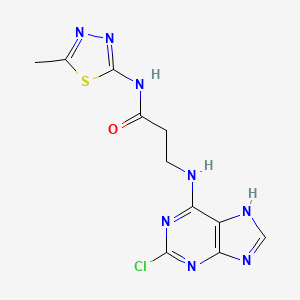 molecular formula C11H11ClN8OS B10998668 C11H11ClN8OS 