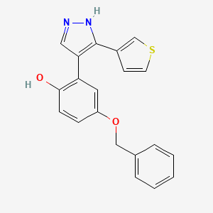 4-(benzyloxy)-2-[3-(3-thienyl)-1H-pyrazol-4-yl]phenol