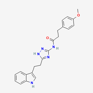 N-{3-[2-(1H-indol-3-yl)ethyl]-1H-1,2,4-triazol-5-yl}-3-(4-methoxyphenyl)propanamide