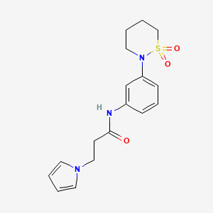 N-[3-(1,1-dioxido-1,2-thiazinan-2-yl)phenyl]-3-(1H-pyrrol-1-yl)propanamide