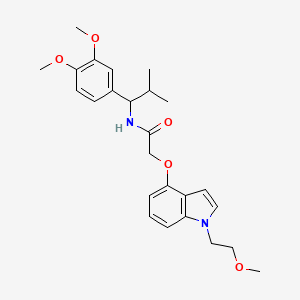 N-[1-(3,4-dimethoxyphenyl)-2-methylpropyl]-2-{[1-(2-methoxyethyl)-1H-indol-4-yl]oxy}acetamide