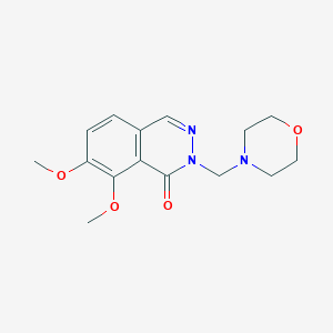 molecular formula C15H19N3O4 B10998711 7,8-dimethoxy-2-(morpholin-4-ylmethyl)phthalazin-1(2H)-one 