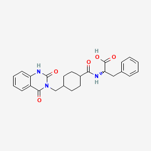 molecular formula C25H27N3O5 B10998752 N-({trans-4-[(2,4-dioxo-1,4-dihydroquinazolin-3(2H)-yl)methyl]cyclohexyl}carbonyl)-L-phenylalanine 