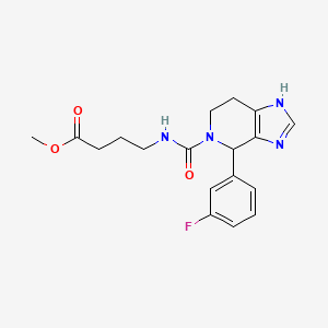 molecular formula C18H21FN4O3 B10998755 methyl 4-({[4-(3-fluorophenyl)-1,4,6,7-tetrahydro-5H-imidazo[4,5-c]pyridin-5-yl]carbonyl}amino)butanoate 