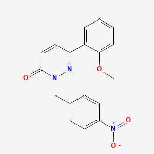 molecular formula C18H15N3O4 B10998777 6-(2-methoxyphenyl)-2-(4-nitrobenzyl)pyridazin-3(2H)-one 