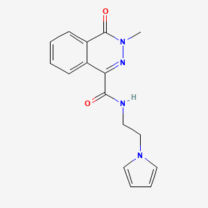 3-methyl-4-oxo-N-[2-(1H-pyrrol-1-yl)ethyl]-3,4-dihydro-1-phthalazinecarboxamide