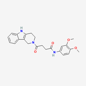 N-(3,4-dimethoxyphenyl)-4-oxo-4-(1,3,4,5-tetrahydro-2H-pyrido[4,3-b]indol-2-yl)butanamide