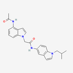 2-[4-(acetylamino)-1H-indol-1-yl]-N-[1-(2-methylpropyl)-1H-indol-5-yl]acetamide