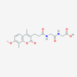 molecular formula C19H22N2O7 B10998862 N-[3-(7-methoxy-4,8-dimethyl-2-oxo-2H-chromen-3-yl)propanoyl]glycylglycine 