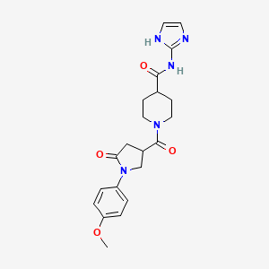 N-(1H-imidazol-2-yl)-1-{[1-(4-methoxyphenyl)-5-oxopyrrolidin-3-yl]carbonyl}piperidine-4-carboxamide