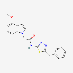 N-(5-benzyl-1,3,4-thiadiazol-2-yl)-2-(4-methoxy-1H-indol-1-yl)acetamide