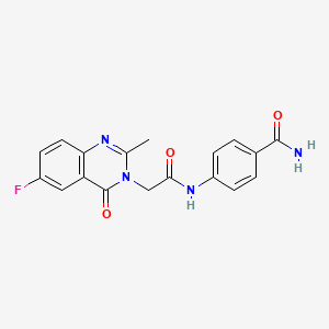 4-{[(6-fluoro-2-methyl-4-oxoquinazolin-3(4H)-yl)acetyl]amino}benzamide