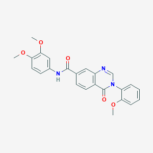 N-(3,4-dimethoxyphenyl)-3-(2-methoxyphenyl)-4-oxo-3,4-dihydroquinazoline-7-carboxamide