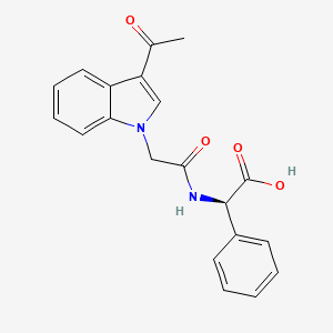 (2R)-{[(3-acetyl-1H-indol-1-yl)acetyl]amino}(phenyl)ethanoic acid