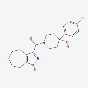 [4-(4-Chlorophenyl)-4-hydroxypiperidin-1-yl](2,4,5,6,7,8-hexahydrocyclohepta[c]pyrazol-3-yl)methanone