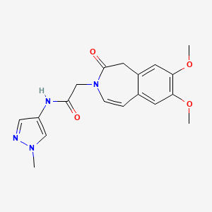 molecular formula C18H20N4O4 B10998937 2-(7,8-dimethoxy-2-oxo-1,2-dihydro-3H-3-benzazepin-3-yl)-N-(1-methyl-1H-pyrazol-4-yl)acetamide 