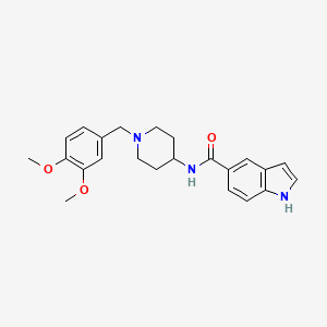 molecular formula C23H27N3O3 B10998960 N-[1-(3,4-dimethoxybenzyl)piperidin-4-yl]-1H-indole-5-carboxamide 