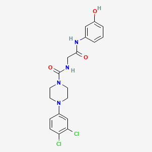 4-(3,4-dichlorophenyl)-N-{2-[(3-hydroxyphenyl)amino]-2-oxoethyl}piperazine-1-carboxamide