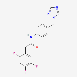 N-[4-(1H-1,2,4-triazol-1-ylmethyl)phenyl]-2-(2,4,5-trifluorophenyl)acetamide