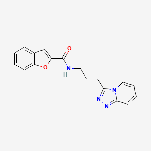 N-[3-([1,2,4]triazolo[4,3-a]pyridin-3-yl)propyl]-1-benzofuran-2-carboxamide