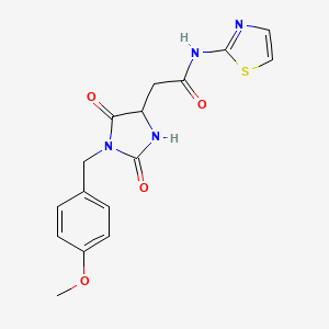 2-[1-(4-methoxybenzyl)-2,5-dioxoimidazolidin-4-yl]-N-(1,3-thiazol-2-yl)acetamide