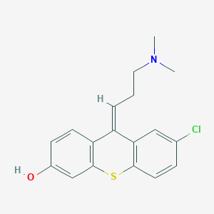 molecular formula C18H18ClNOS B109990 9H-Thioxanthen-3-ol, 7-chloro-9-(3-(dimethylamino)propylidene)-, (Z)- CAS No. 77602-73-4