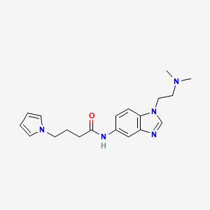 N-{1-[2-(dimethylamino)ethyl]-1H-benzimidazol-5-yl}-4-(1H-pyrrol-1-yl)butanamide