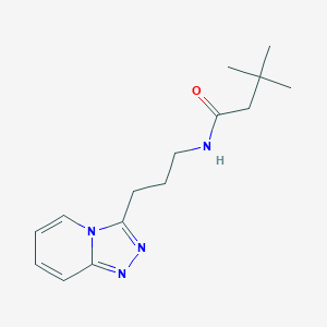 3,3-dimethyl-N-[3-([1,2,4]triazolo[4,3-a]pyridin-3-yl)propyl]butanamide