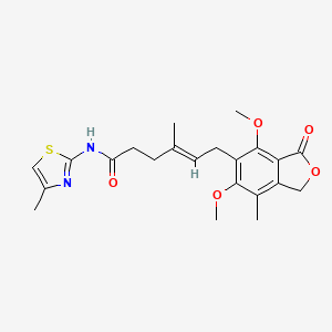 (E)-6-(4,6-dimethoxy-7-methyl-3-oxo-1,3-dihydroisobenzofuran-5-yl)-4-methyl-N-(4-methylthiazol-2-yl)hex-4-enamide