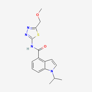 N-[5-(methoxymethyl)-1,3,4-thiadiazol-2-yl]-1-(propan-2-yl)-1H-indole-4-carboxamide