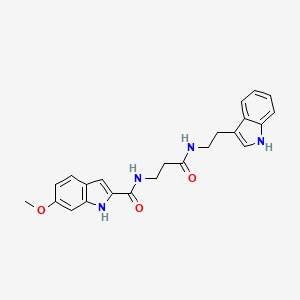 N-(3-{[2-(1H-indol-3-yl)ethyl]amino}-3-oxopropyl)-6-methoxy-1H-indole-2-carboxamide