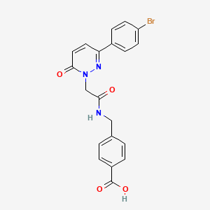 molecular formula C20H16BrN3O4 B10999063 4-[({[3-(4-bromophenyl)-6-oxopyridazin-1(6H)-yl]acetyl}amino)methyl]benzoic acid 