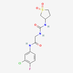 molecular formula C13H15ClFN3O4S B10999071 C13H15ClFN3O4S 