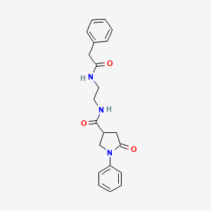 5-oxo-1-phenyl-N-{2-[(phenylacetyl)amino]ethyl}pyrrolidine-3-carboxamide