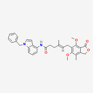 (4E)-N-(1-benzyl-1H-indol-4-yl)-6-(4,6-dimethoxy-7-methyl-3-oxo-1,3-dihydro-2-benzofuran-5-yl)-4-methylhex-4-enamide