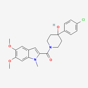 [4-(4-chlorophenyl)-4-hydroxypiperidin-1-yl](5,6-dimethoxy-1-methyl-1H-indol-2-yl)methanone