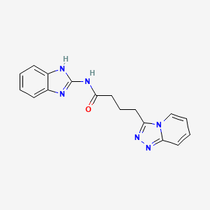 molecular formula C17H16N6O B10999104 N-(1H-benzimidazol-2-yl)-4-([1,2,4]triazolo[4,3-a]pyridin-3-yl)butanamide 